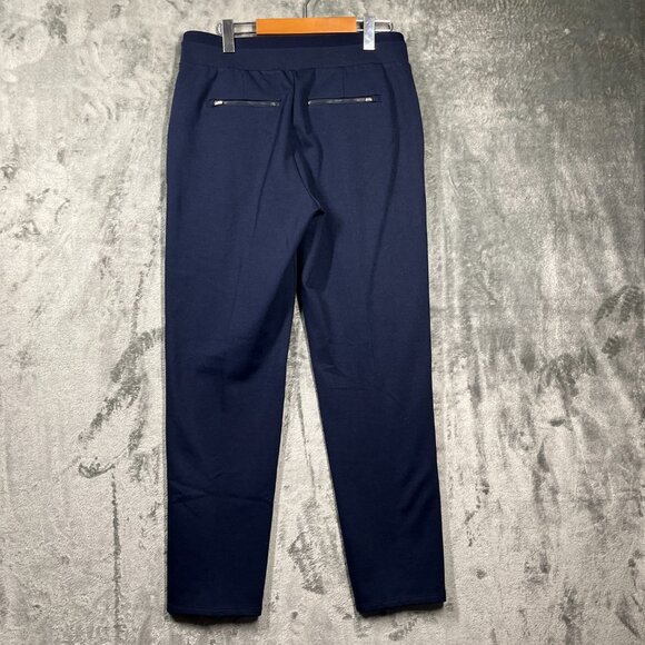 Athleta Venice Heathered Pintuck Pant Womens Medium Blue Straight Leg Stretch - Picture 7 of 7